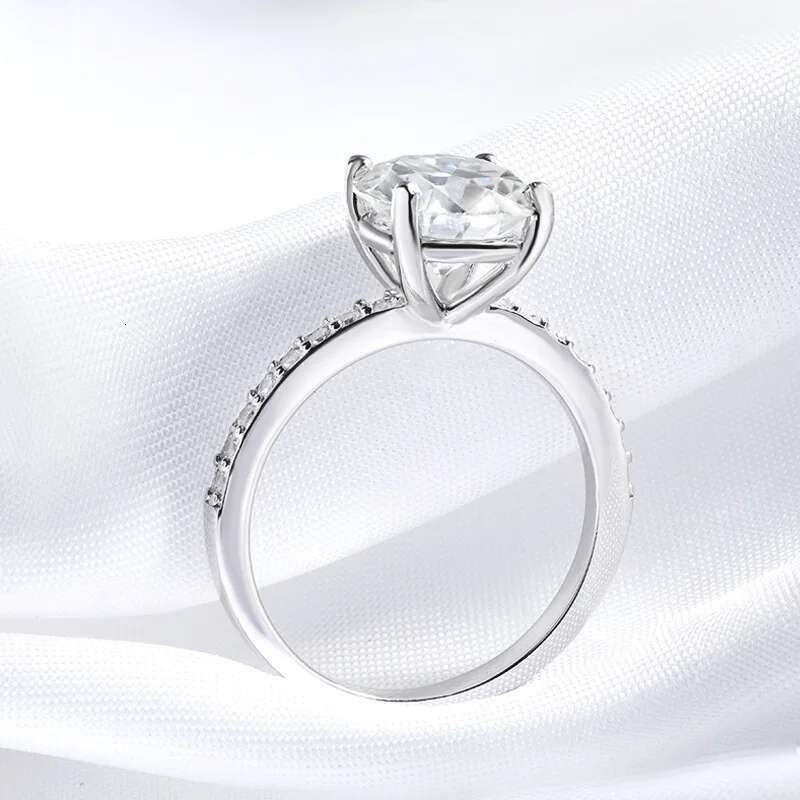 Smyoue 1-3CT D Color Moissanite Ring for Women Sterg Sier Sparkg Lab Dia Promise Band Valentine's Day Gift GRA
