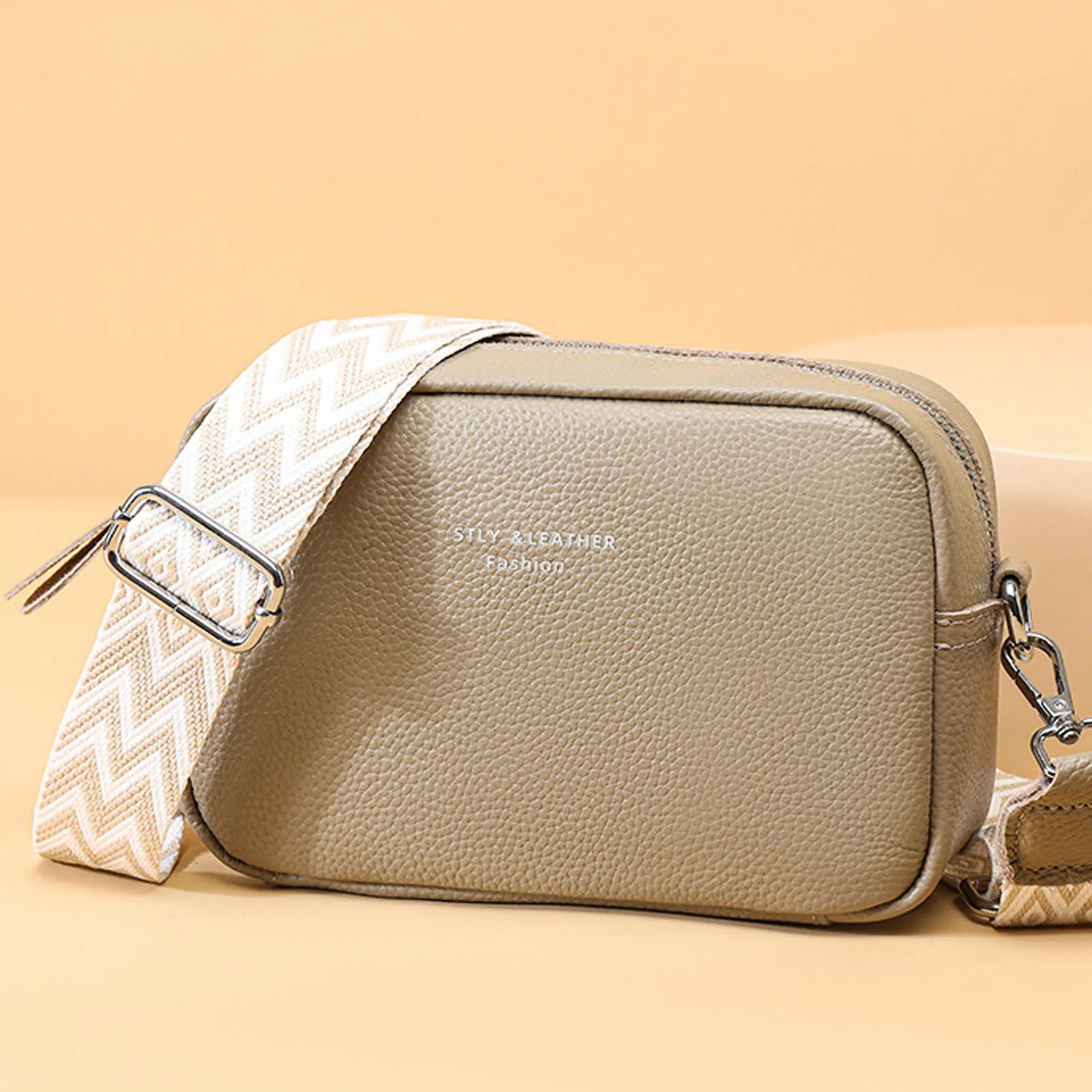 Ship from U.S. Bags For Women Leather Shoulder Bag For Men Small Square Bag Soft Crossbody Leather Bag Spring Model Female Shoulder Bag Bags 250227FBB