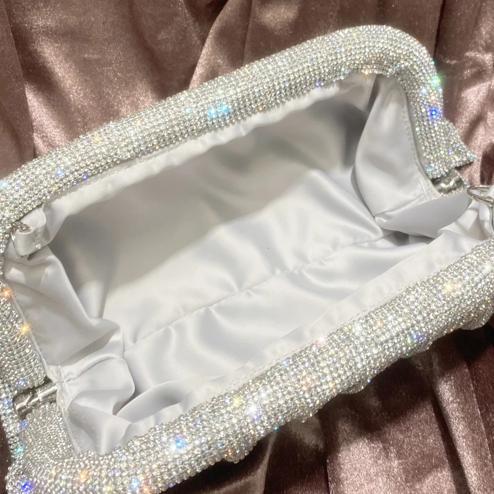 Shiny Rhinestones Handmade Evening Clutch Bags Folds Purses and Handbags y ner Wedding Party High Quality 250226