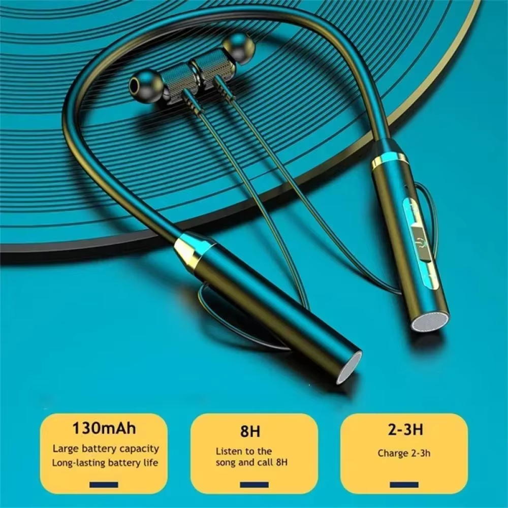 Wireless Bluetooth Neckband Earphones with Magnetic Design, Waterproof Bluetooth 5.0 Mic for Sports Running Comfortable and High Quality Sound