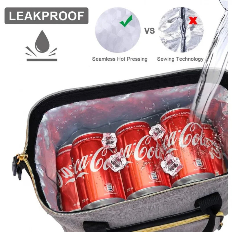 Ship from US Lunch bag insulated for women work cooler leak proof large handbag with adjustable shoulder S 250227FBB