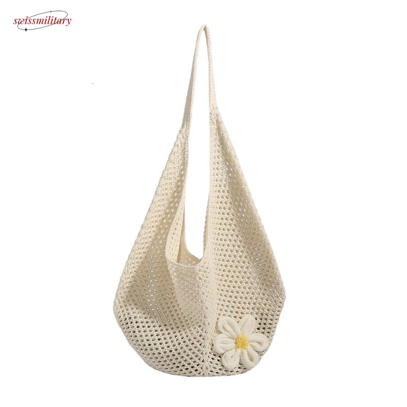 2025 New Large Capacity Woven Single Shoulder Underarm Tote for Women's Summer Leisure Vacation Beach Bag Trendy #swissmilitary