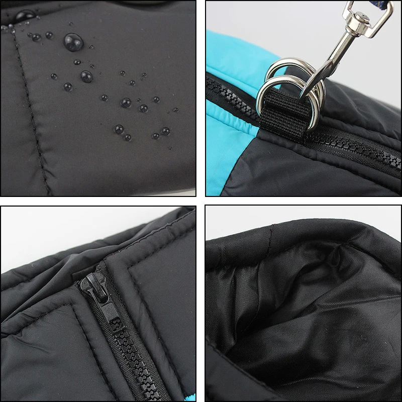 Padded Vest Dog Jacket, Warm Zip Up Dog Vest Jacket with Dual D Ring, Winter Water Resistant Small Dog Coats, Dog Clothes for Small Medium and Large D