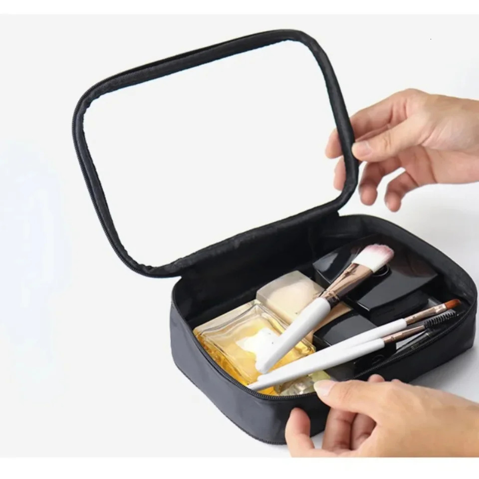 Ship from US Waterproof Transparent Cosmetic Bath Bags Kit Women Make Case Travel Zipper Clear Makeup Beauty Wash Organizer 250227FBB