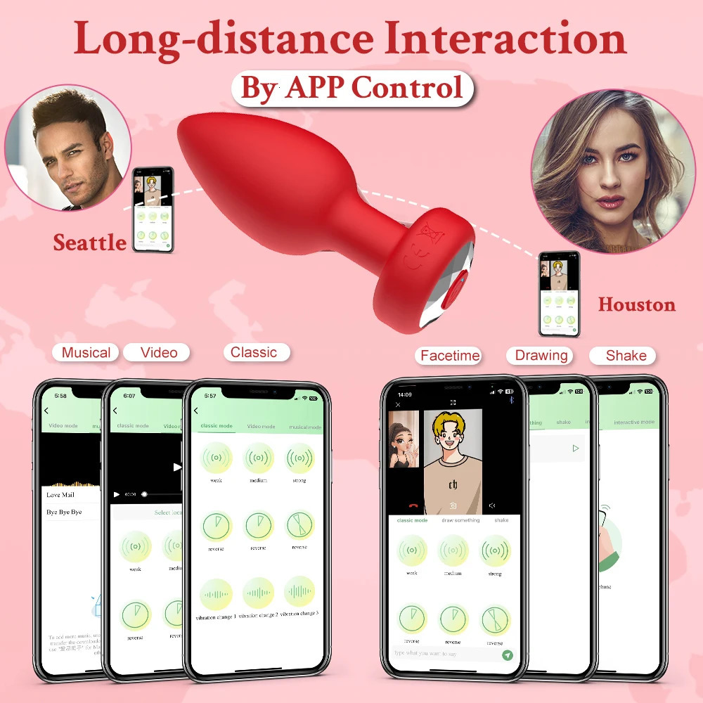 Bluetooth Anal Vibrator Butt Plug Prostate Massager Female Masturbator Dildo Adult Sex Toys For Women Men Gay APP Remote Control 250227