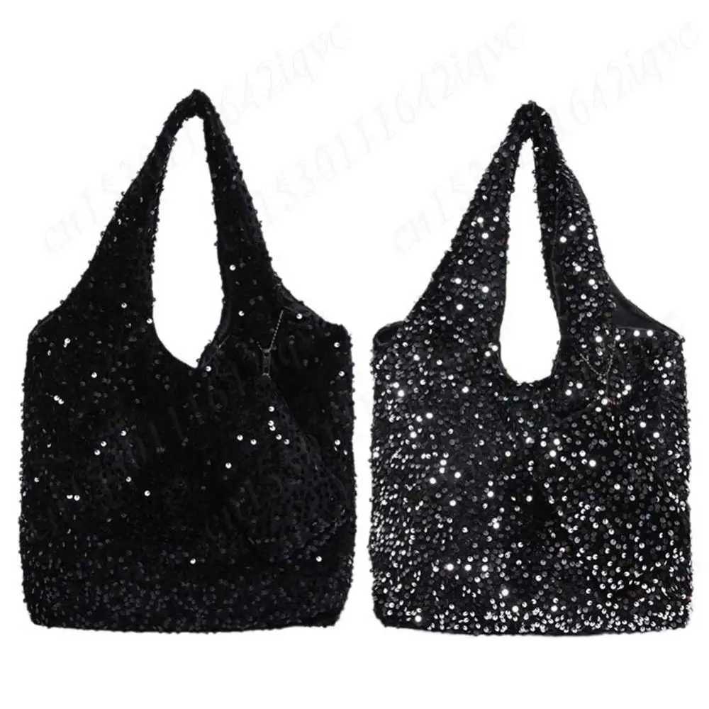 New Arrival Tote Bag for Women Sequin Hobo Bag Slouchy Trendy Underarm Bag for Work Travel Shopping T250227