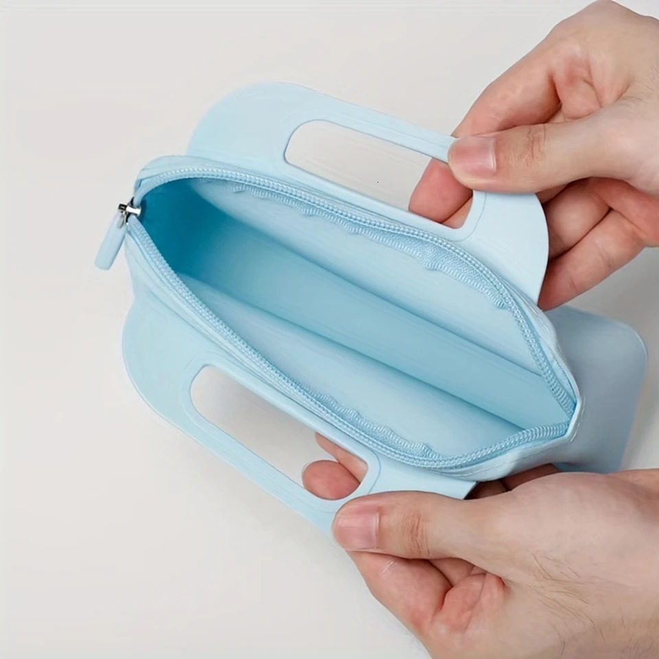 Ship from US 1 silicone makeup bag portable organizer waterproof travel multicolor options 250227FBB