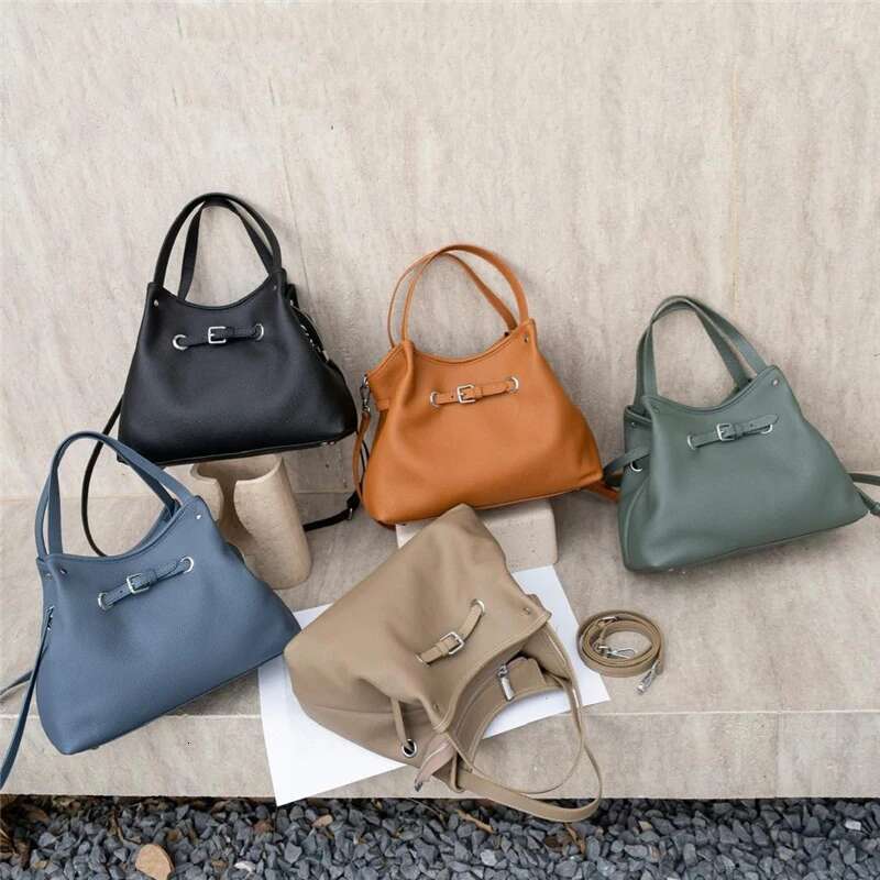 Toptrends 100% Genuine Leather Bucket Shoulder Tote Bags For Women 2025 Designer Crossbody Purses Work Ladies Handbags