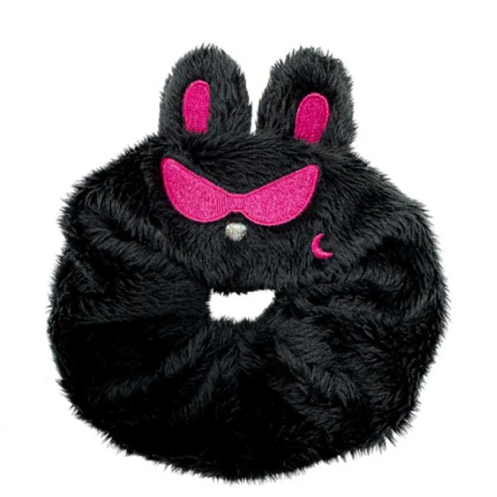 Keychain 13cm Cute Plush Hair Band Black Long Ear Pendant Bag Accessory Key Ring K Idols YeoSang San Fans Gift Free shipping