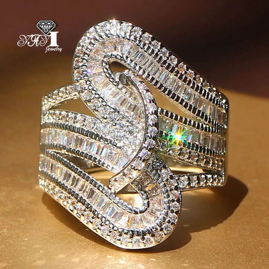 YaYI Fine Jewelry Top Quality Gemstones Moissanite Cubic Zirconia Sier Color Engagement Wedding Party Rings Gifts