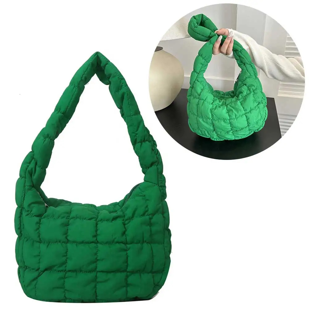 Ship from US Women Diamond Embroidery Shoulder Messenger Bag Winter Puffer Handbag 250227FBB