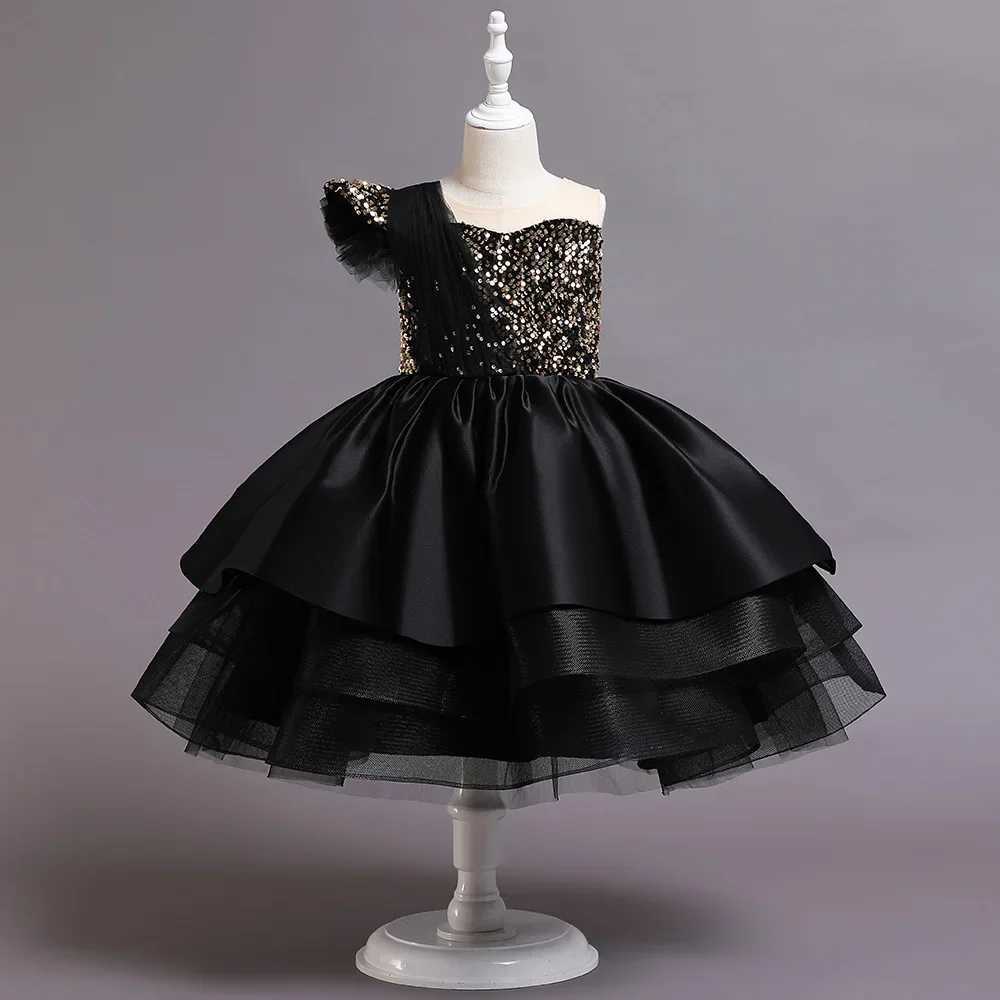 Girl's Dresses Fashion Girls Dresses for Party and Wedding Lace Mesh Sleeveless Girls Sequin Dress Summer Girls Party Dress 2-13 Years Y2502278LT