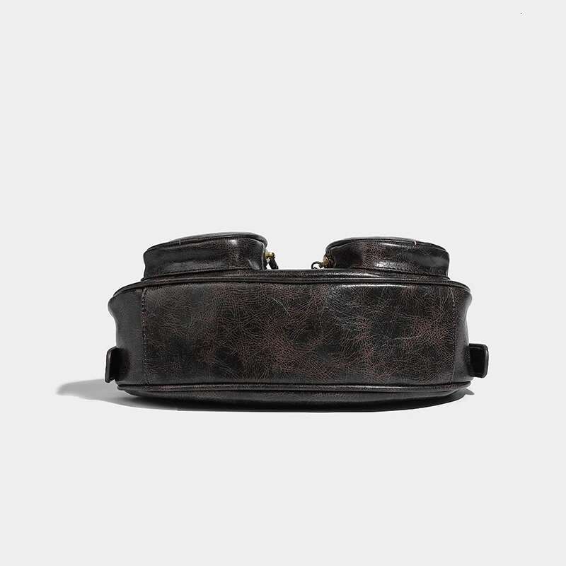 Vintage Double Pockets Underarm Bags For Women Designer Handbags And Purses 2025 New In Moto & Biker Shoulder Crossbody