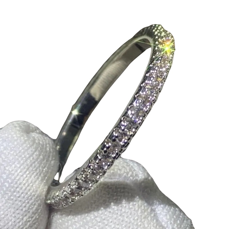 Plated gold for women sparkg cz moissanite ring woman engagement high grade sier mens rings daily outfit ornaments om0159