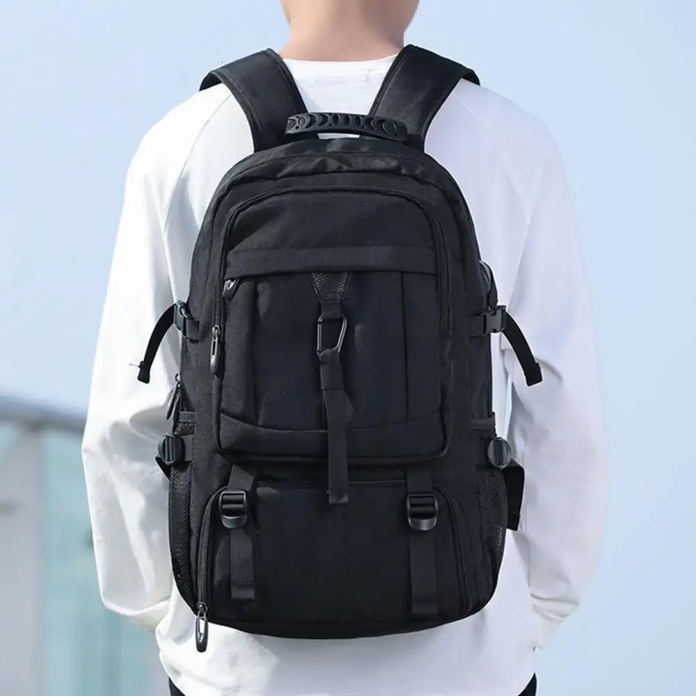 Ship from US Travel Backpack Capacity Waterproof with Usb Charging Port for Hiking Business Adjustable Shoulder Strap College 250227FBB