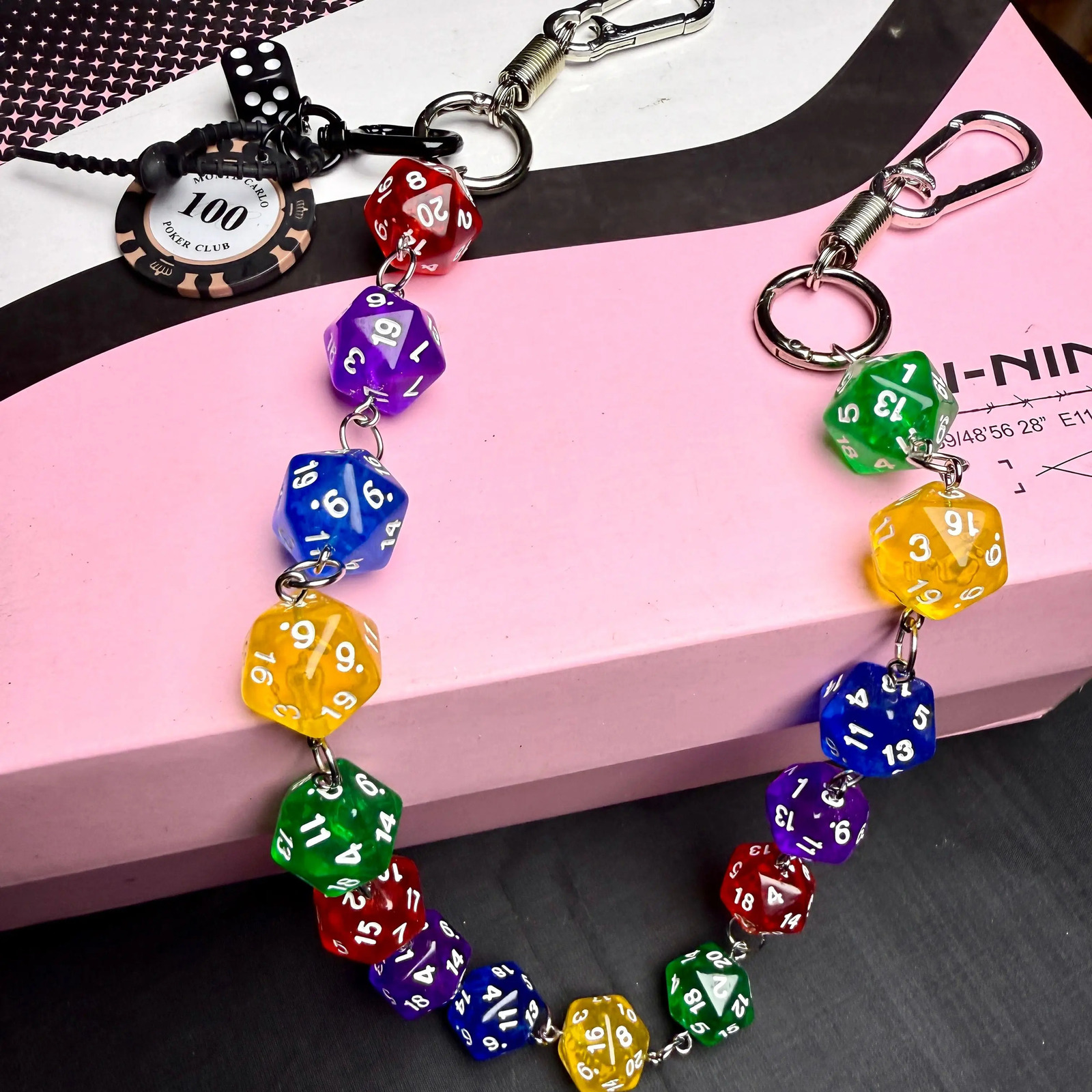 Purely Handmade Hip-Hop Punk Style Trouser Chain Exaggerated Large Billiards Fashion Element Accessories 250225
