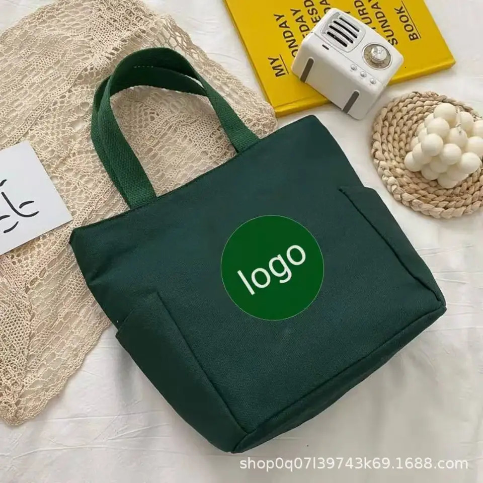 Ship from US Korean canvas handbag lunch box fashionable bento mom bag special purpose womens 250227FBB