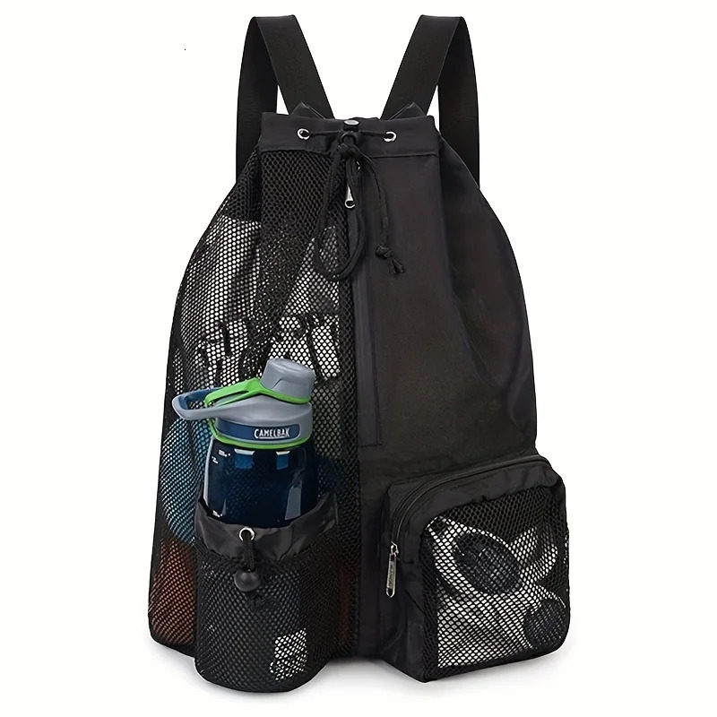 Ship from US Sports Drawstring Backpack with Mesh Pocket Fitness Travel Outdoor Sport Sackpack Large Capacity Gym Swim Beach Bags Camping Bag 250227FB