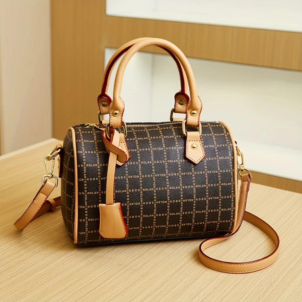 Ship from US Vintage Top Handle Boston Bag Retro Crossbody Womens Fashion Handbag Shoulder 250227FBB