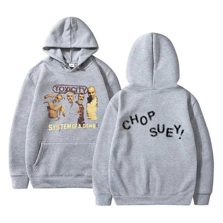 Band Hoodies Mens System of A Down Hoodie Toxicity Chop Suey Print Gothic Punk Pullover Vintage Oversized Graphic Hoodies Men and Women L251018JMJX
