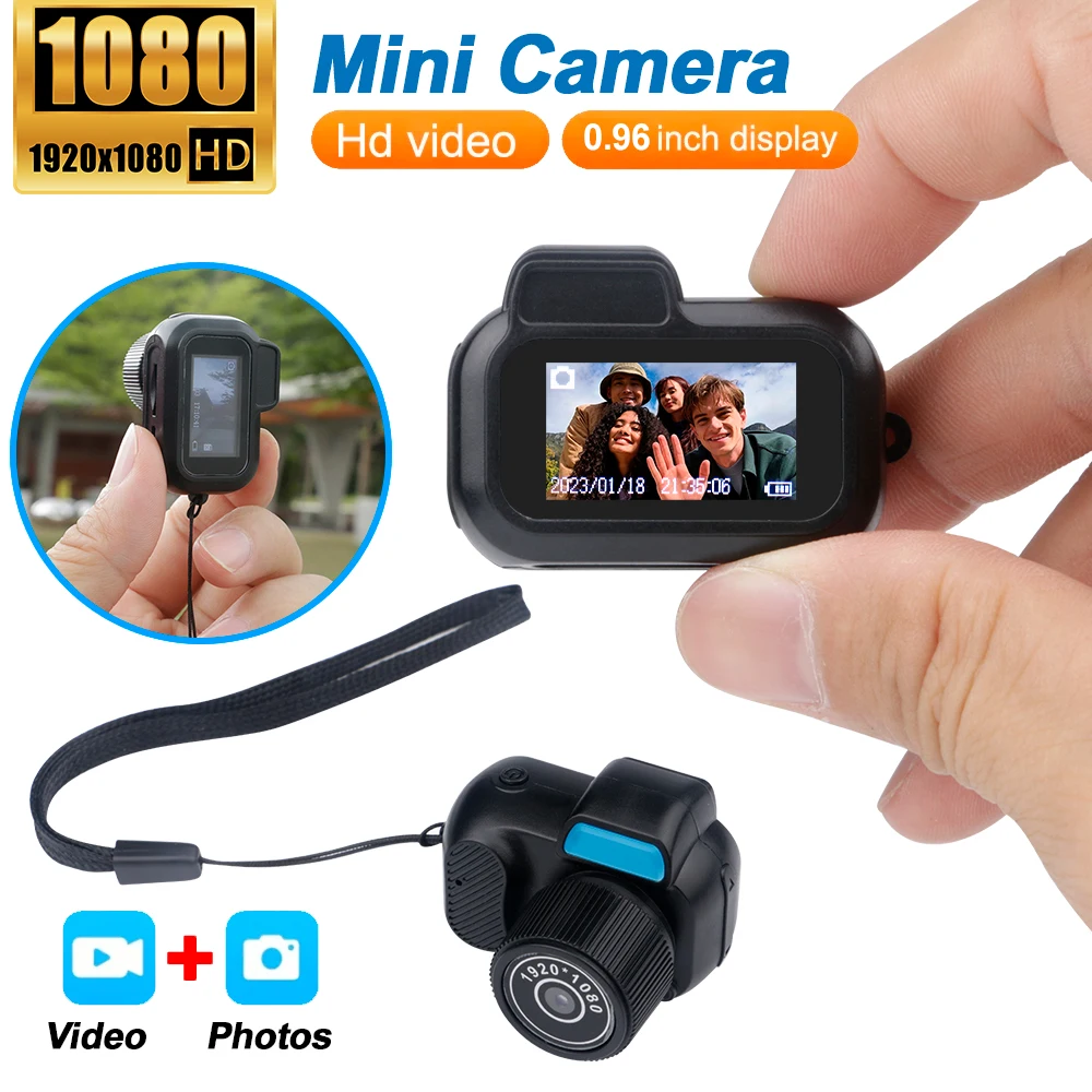 Mini Camera With 0.96inch Screen CMOS Indoor Home Outdoor 1080P Sports Portable Vintage Video Recorder Support TF Card Y3000
