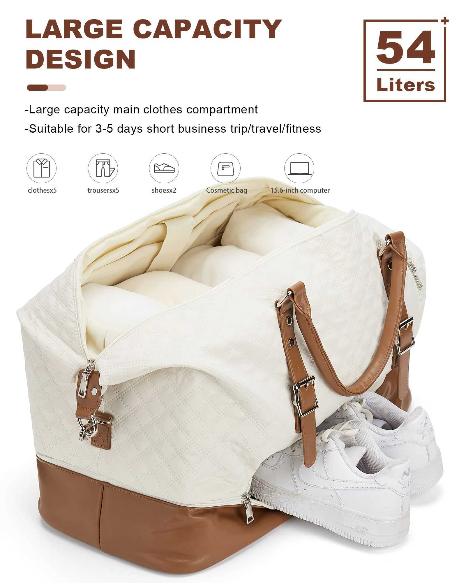 Diaper Bags Womens travel bag luggage bag with wet pocket and shoe company gym bag weekend overnight bag carry on bag Y250227UBP5