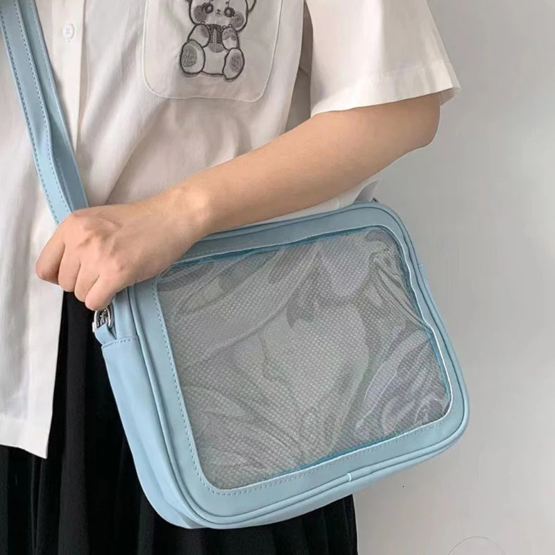 Female Ita Crossbody Bag Womens Transparent Messenger Bag Girls Cute-Lolita Shoulder Bag Teens Fashion Satchels Bag Ins 250221