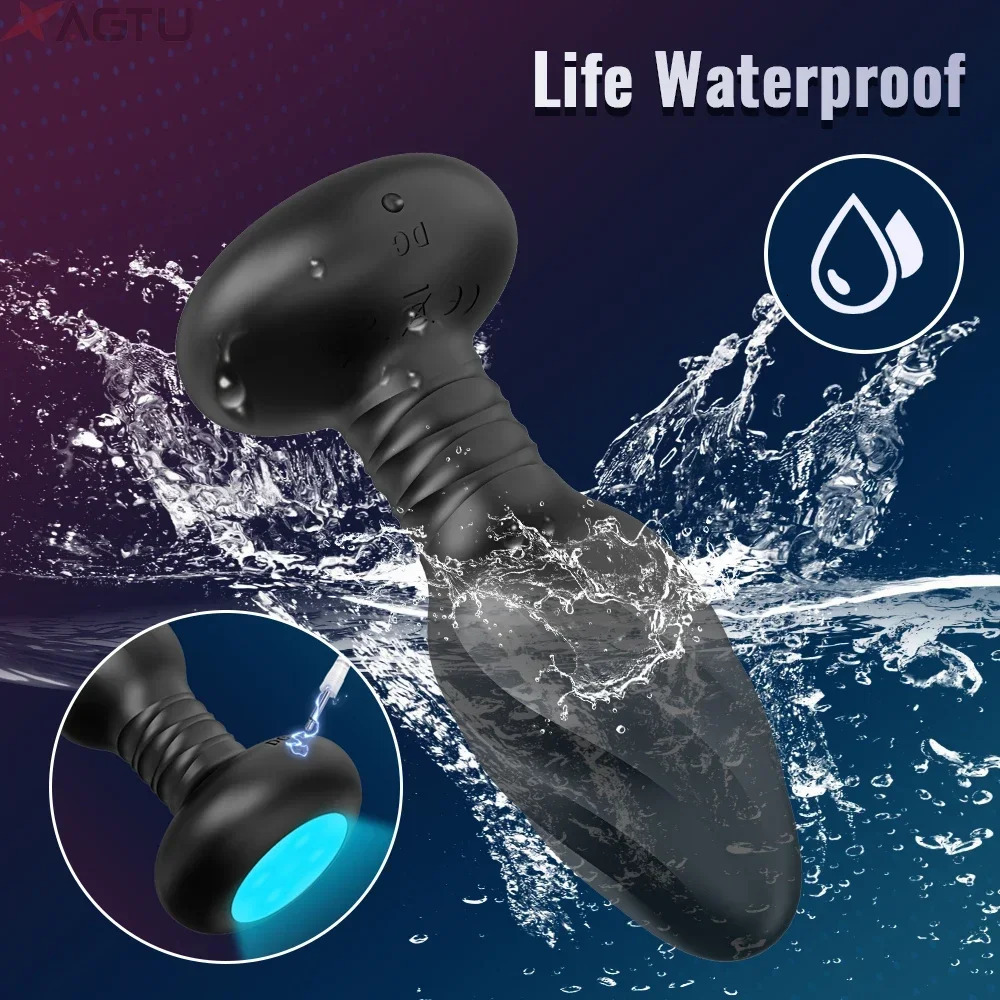 APP Control Rotation Butt Plug for Men Women Wiggle Anal Vibrator Gay Anal Plug with LED Adult Sex Toy for Couples Sex Supplies 250320