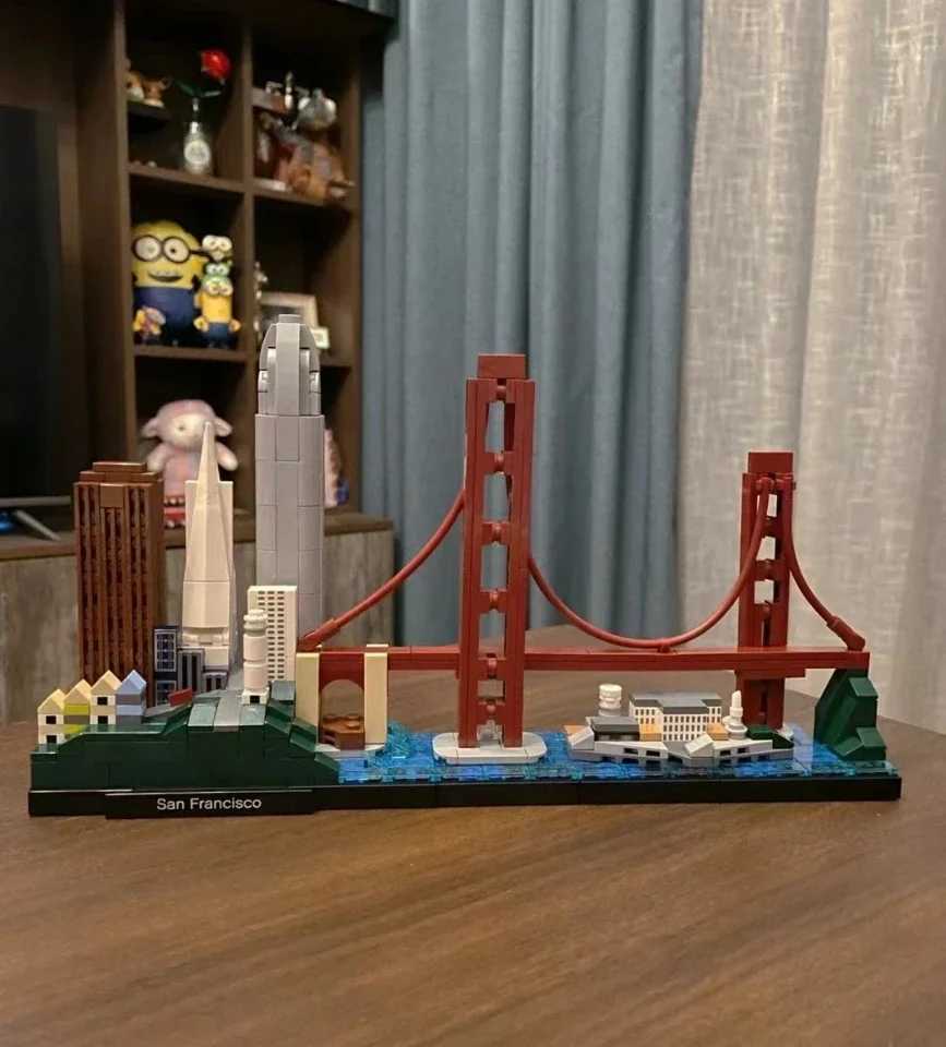 New York London Pairs Dubai Lanmark City Skyline Building Blocks 21052 21044 21028 21034 21032 21027 Construction B Set Y250227