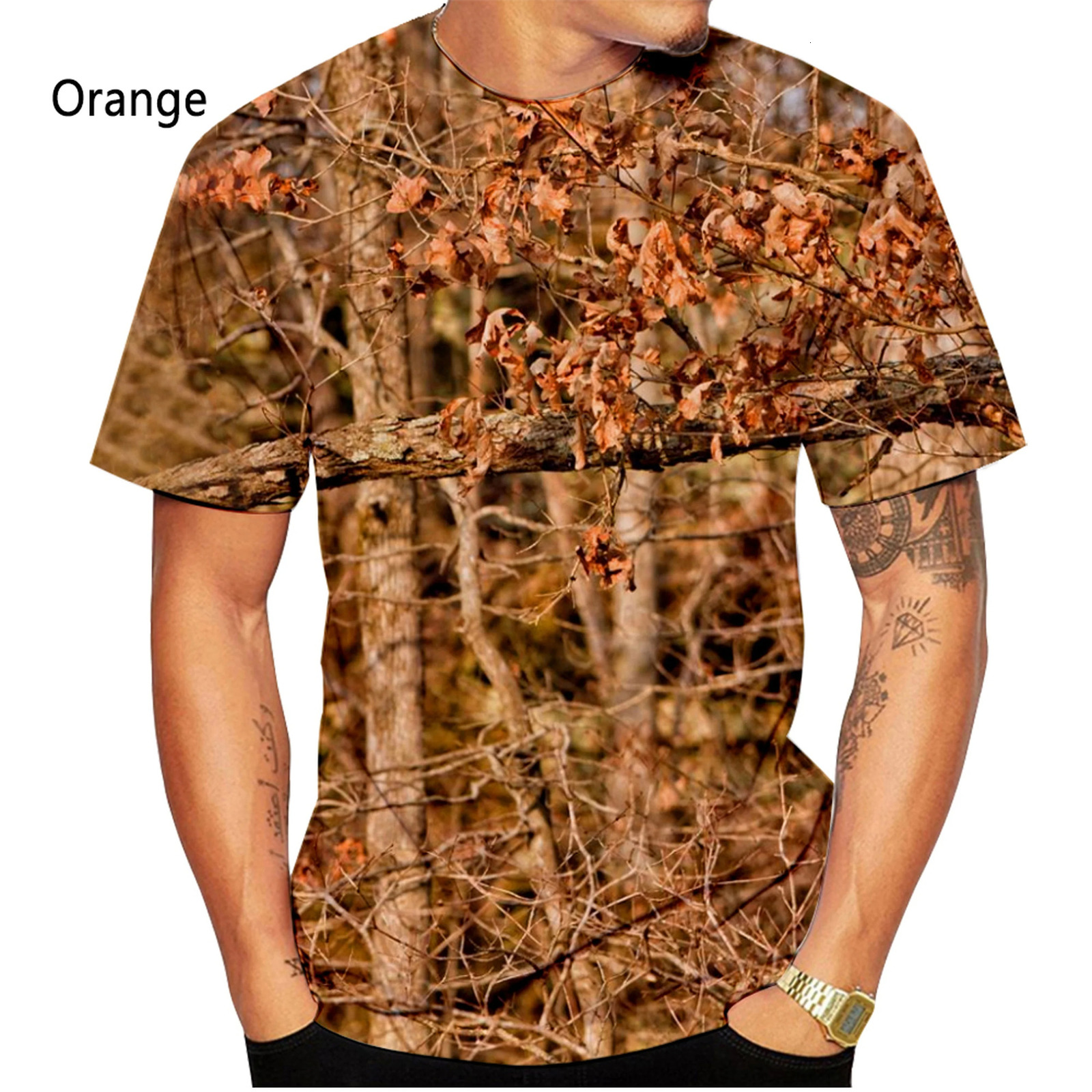 Summer Fashion 3d Camouflage Print Unisex Casual Short Sleeve T-Shirt 250226