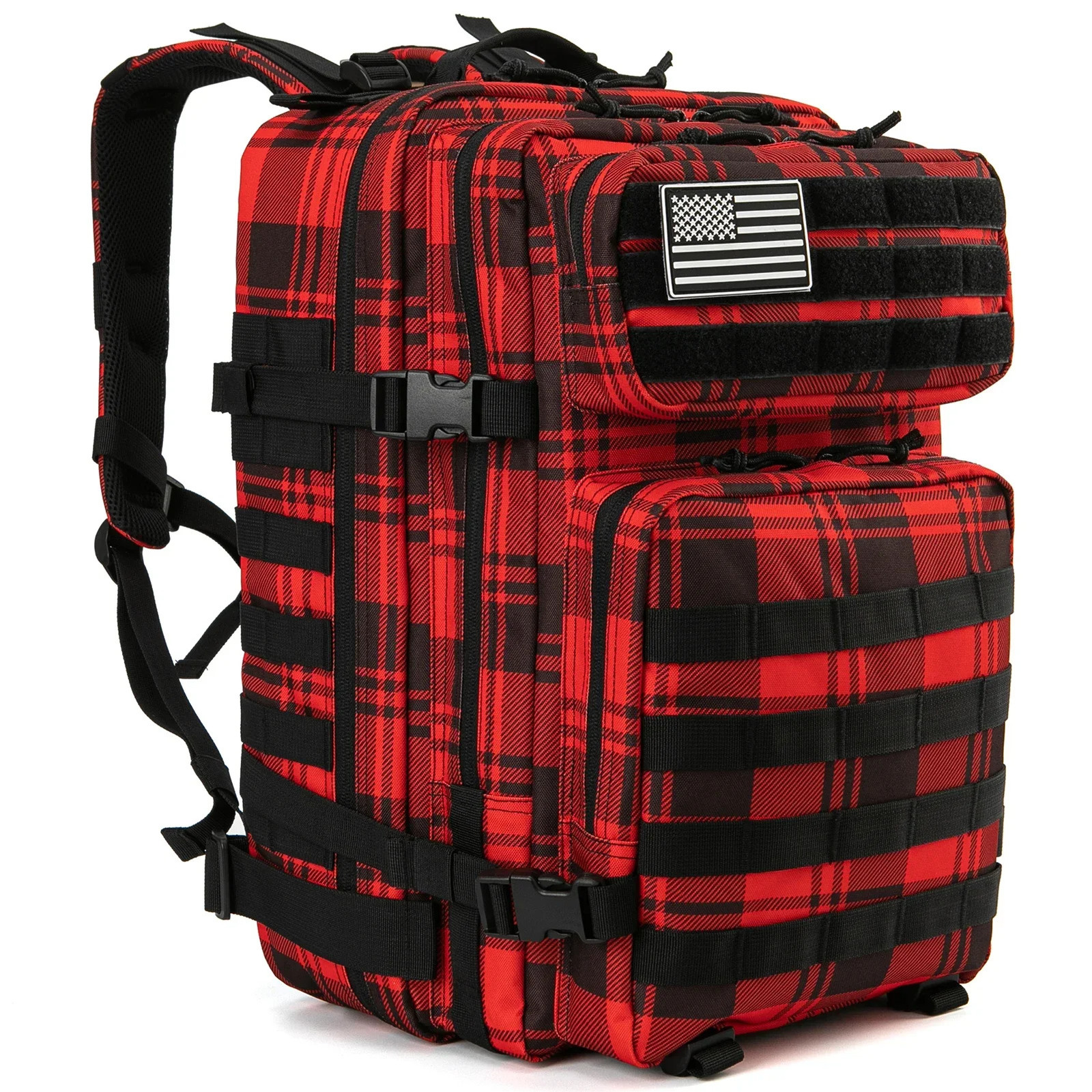 Ship from US 45L Tactical Backpack Outdoor camping equipment Camouflage Bag Trekking hiking Rucksacks school backpacks for college students 250227FBB