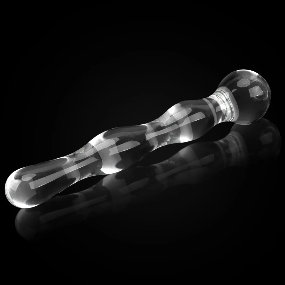 19cm Glass Butt Plug Anal Beads Dildos for Women Vaginal Men Prostate Massager Female Masturbator Sex Toys Adult Erotic Products 250227