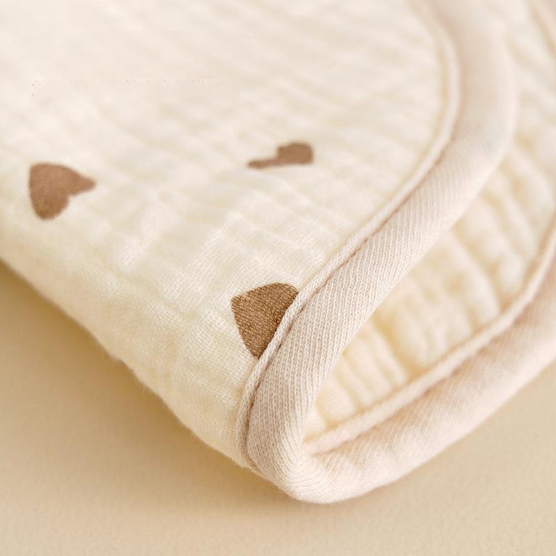 Baby Bibs 6 Layer Pure Cotton Gauze Drool Towel Newborn U-Shaped Bandana Feeding Burp Cloth Anti Spilting Milk