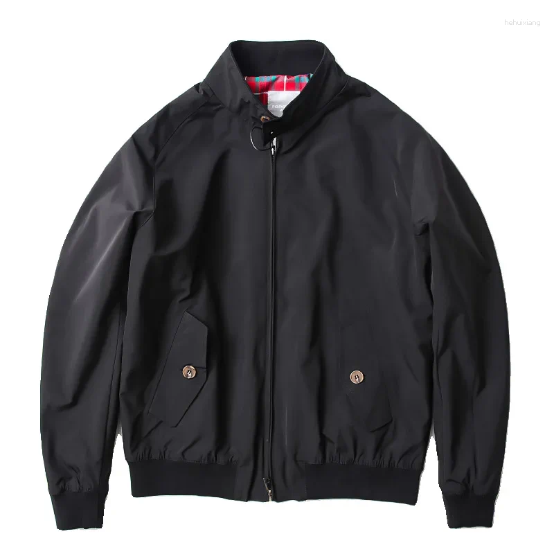 Men's Jackets Auticup American Style Vintage Casual Work Jacket G9 Hailington Spring Autumn Khaki Drill Stand Collar Motorcycle Windproof