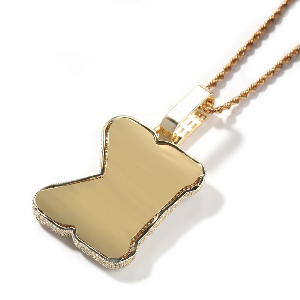 UWIN Customized Initials Baguettecz Pendant Necklaces Iced Out 2 Tone Letters Charms for Men Fashion Jewelry 250227