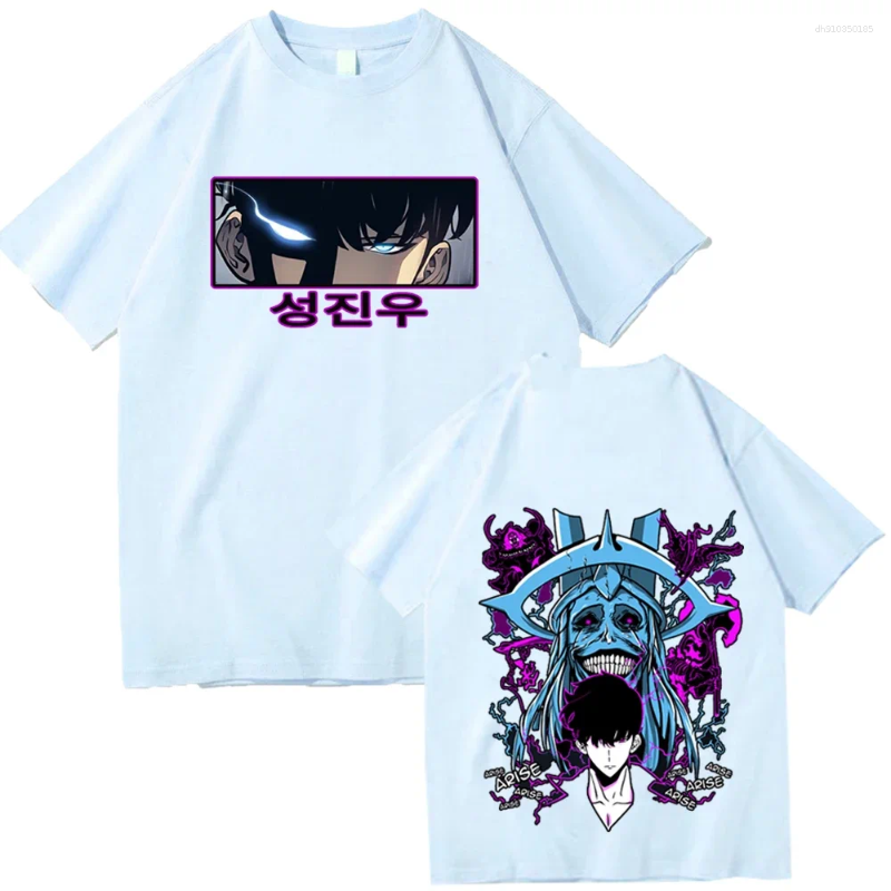 Men's T Shirts Anime Solo Leveling T-Shirts Unisex Harajuku O-Neck Short Sleeve Fans Gift