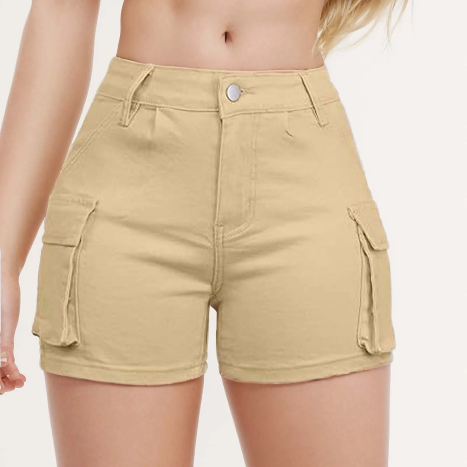 Womens Denim Shorts Summer Lady Clothing High Waist Denim Shorts Womens Fringe Frayed Ripped Jeans Shorts With Pockets 250225