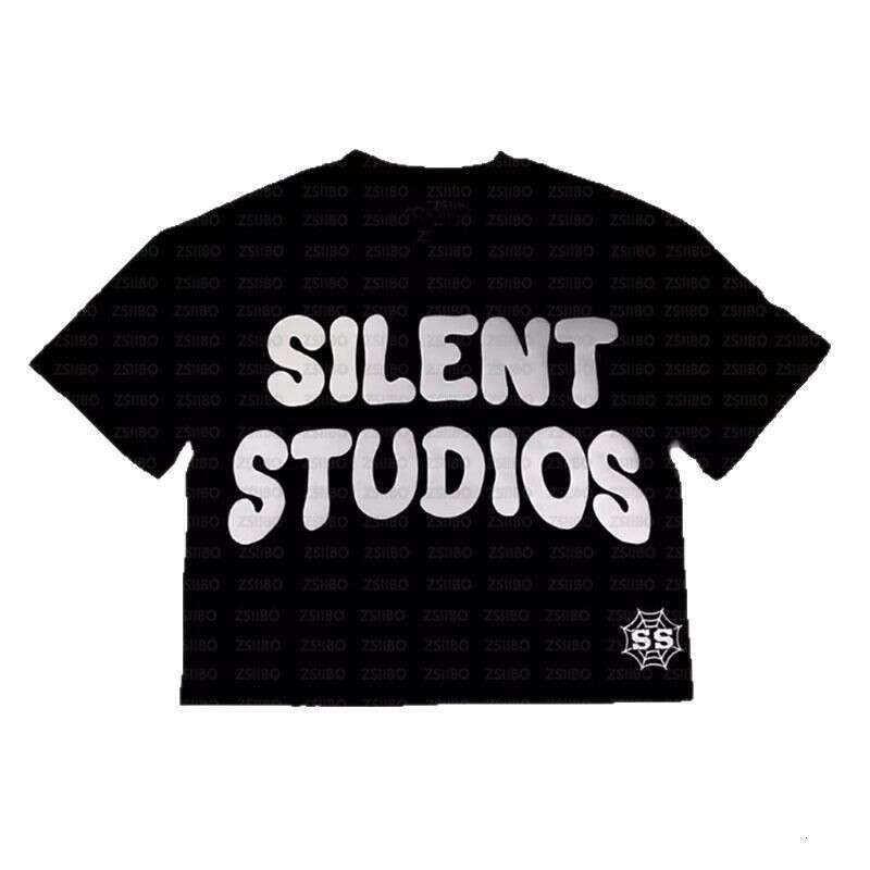 2025 New Personalized Street Harajuku Gothic Alphabet Spider Web Patch, Small and Comfortable Short Sleeve T-shirt Top