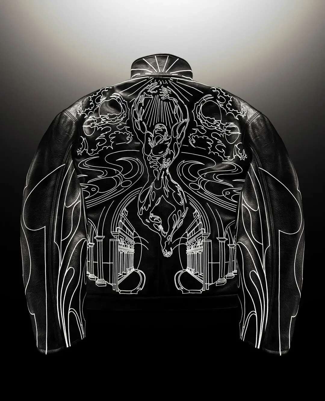 Retro Y2k Gothic Jackets for Men Hip Hop Rock e Letter Pattern Pu Leather Black Thickened Loose Zipper Jacket Coats