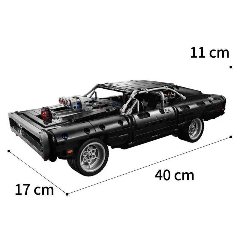 Free shipping Technical Car Dodge Racing car Building Blocks Model B Toys Fast Furious Vehicle Birthday Christmas Gifts For Boyfriend