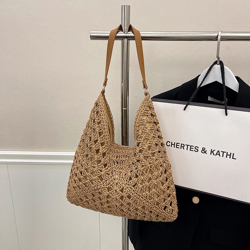 Large Capacity for Women 2025 New Summer Seaside Vacation Straw Woven Versatile Commuter Single Shoulder Tote Bag #swissmilitary
