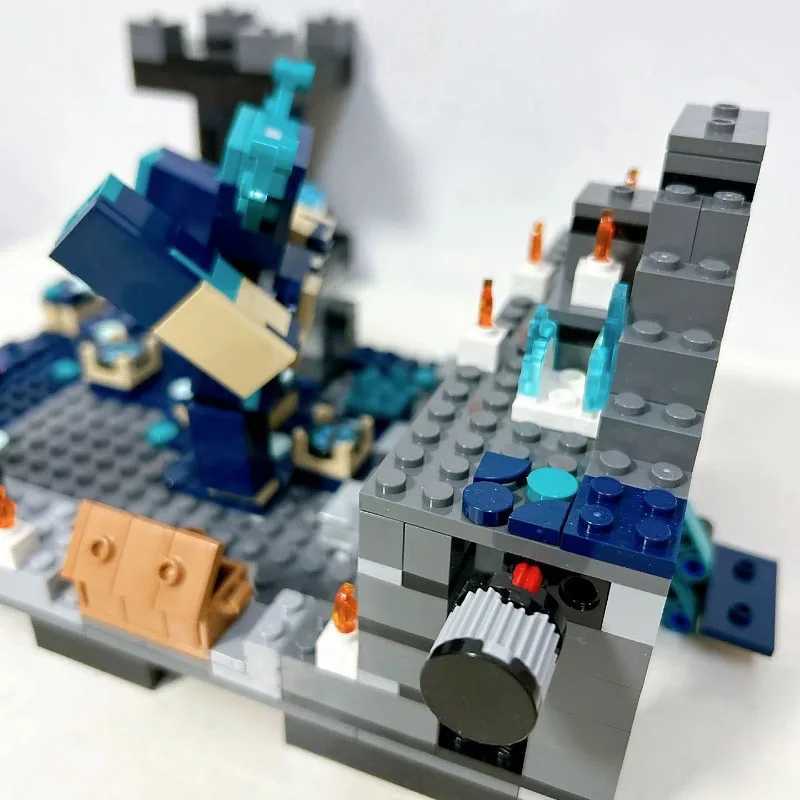 852Pcs Creative Deep Dark Battle Building Blocks Warden Model Decoration Puzzle Assembly Toys For children Birthday Gift Y250227