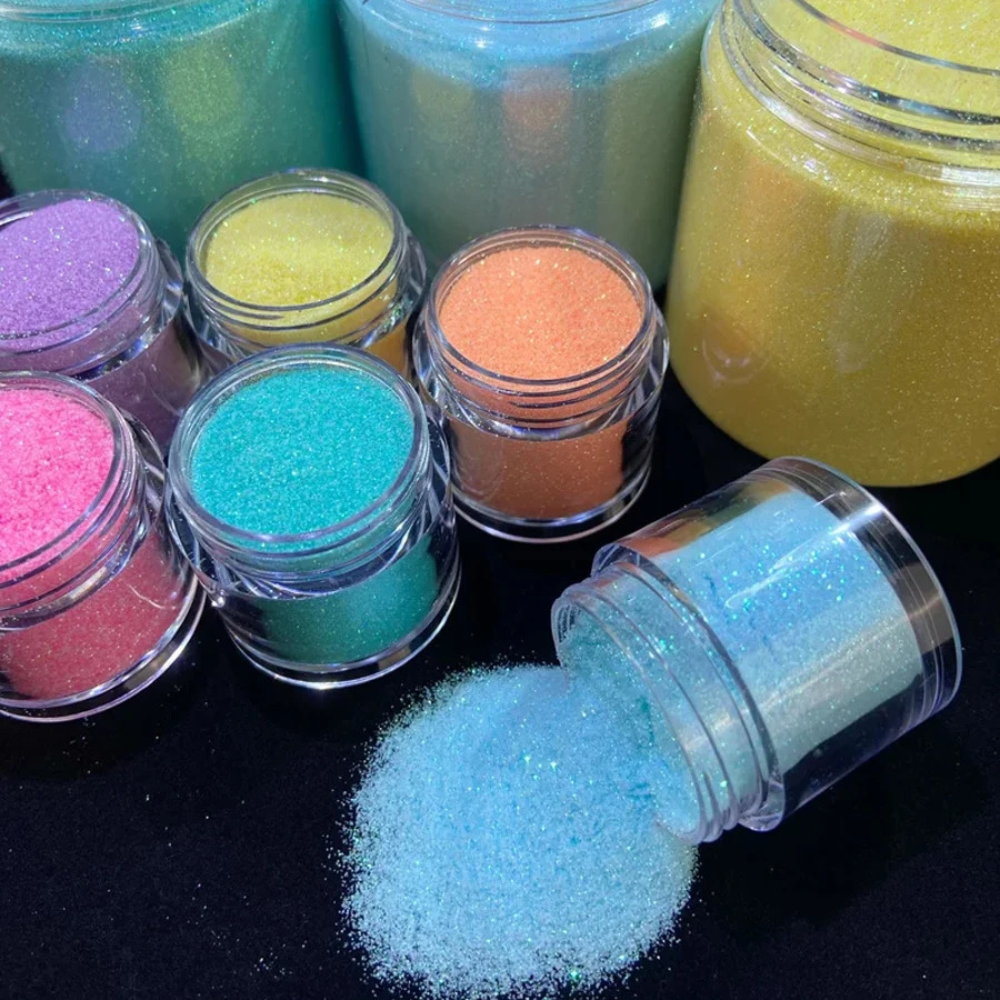 12 Colors Iridescent Glitter Sugar Powder Nail Powder Epoxy Resin Pigment Colorant Dye Resin Nail Charms Nail Art Decoration 250227