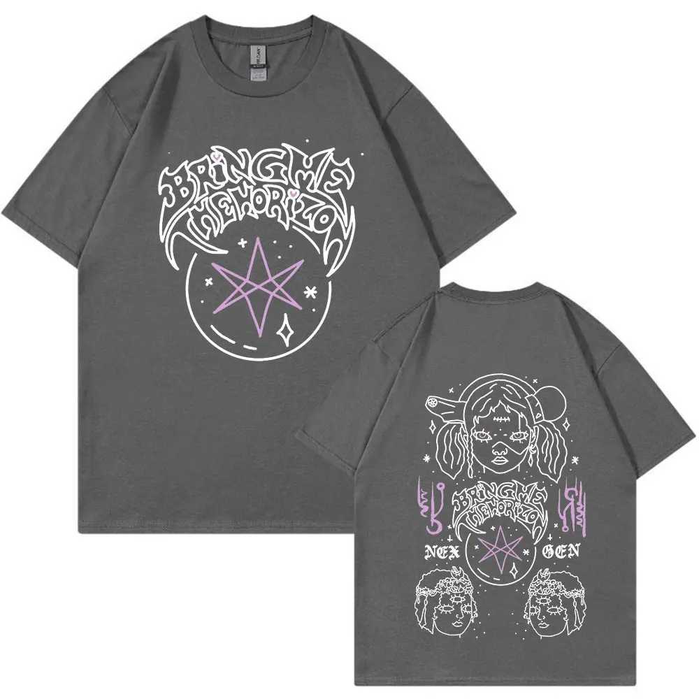 BringMe TheHorizon Album Post Human Nex Gen T-shirt Heavy Metal Rock Band T-shirt Men Fashion Hip Hop Short Slve T-shirts X250227