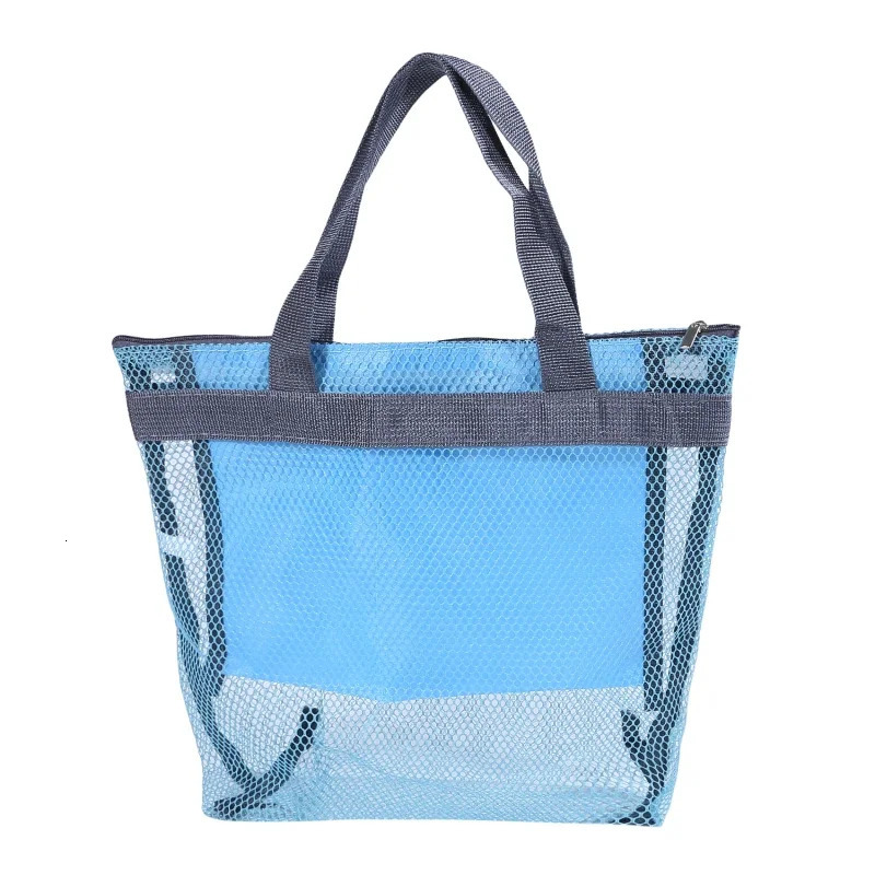 Ship from US Womens mesh bag travel storage shower beach toilet makeup handbag 250227FBB