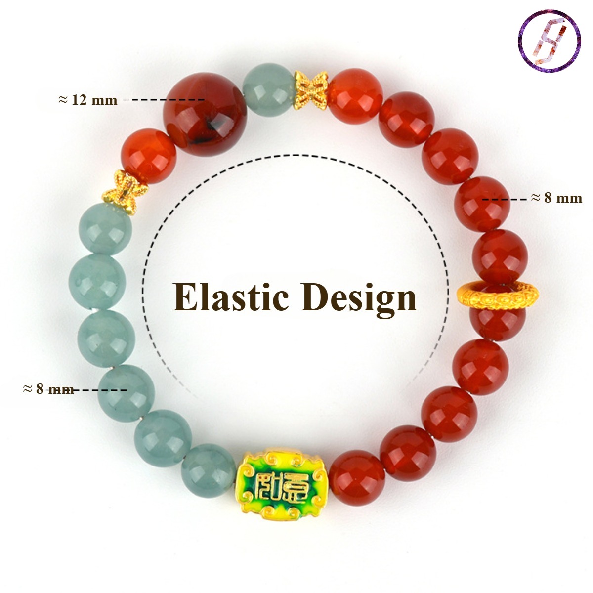 2025 New Network Hit "Nezha 2" Series A Variety of Original Bracelets Natural Crystal Green Chalcedony Red Agate Crystal Women's Bracel