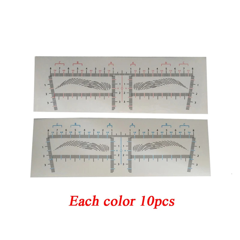 25pcs Eyebrow Tattoo Product Disposable Eyebrow Ruler Sticker Eyebrow Microblading Tools Permanent Makeup Accesories Tools 250224