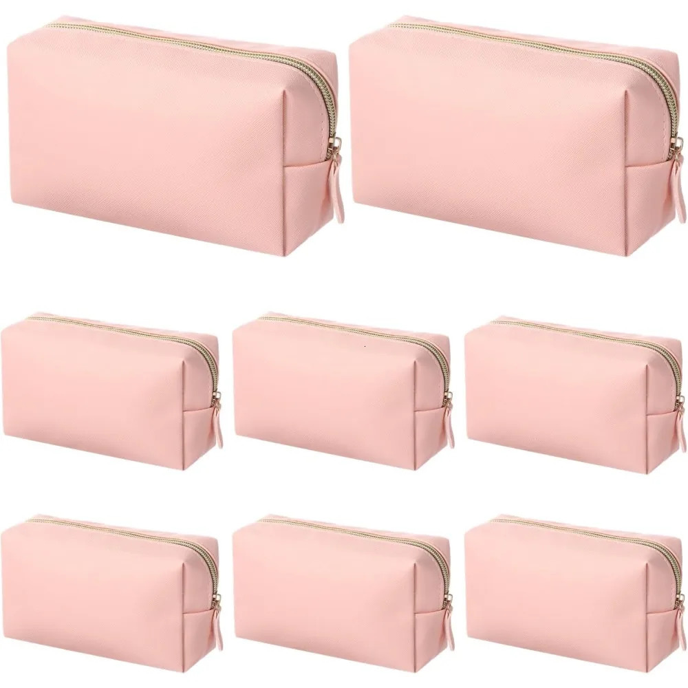 Ship from US PU Leather Womens Waterproof Cosmetic BagTravel Portable Toiletry BagDaily Storage Beauty Bag 250227FBB