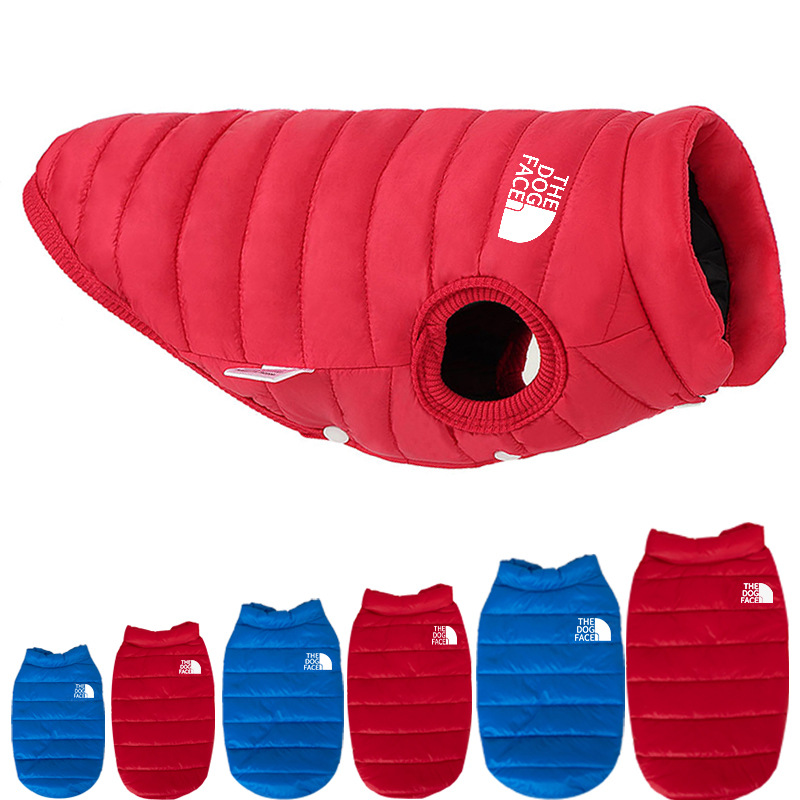 Dog Down Jacket Dog Coat Solid Color Dog Jacket, Warm Coat Windproof Dog Winter Vest, Lightweight Dog Cold Weather Coat for Small Medium Puppy XXL Blu