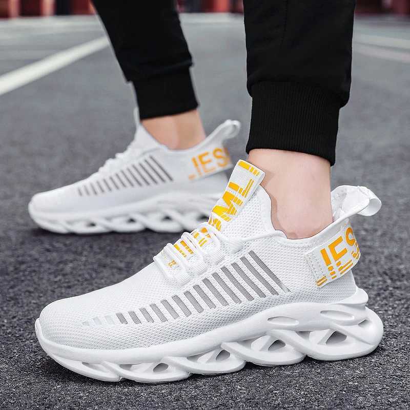 Mens Shoes Comfortable Unisex Sneakers Breathable Couple Running Shoes Women Tennis Sports Shoe Size 36-46 White Walking Sneakers Z250227